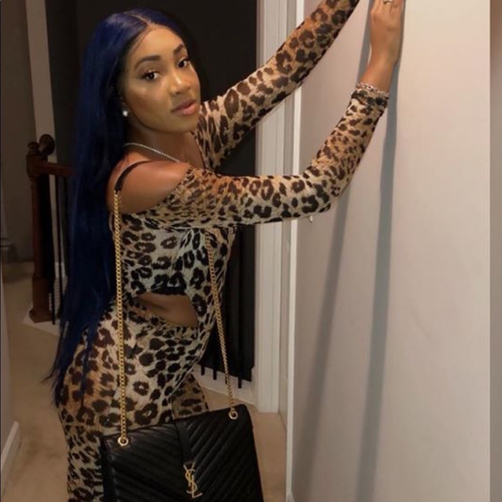 Two piece cheetah print